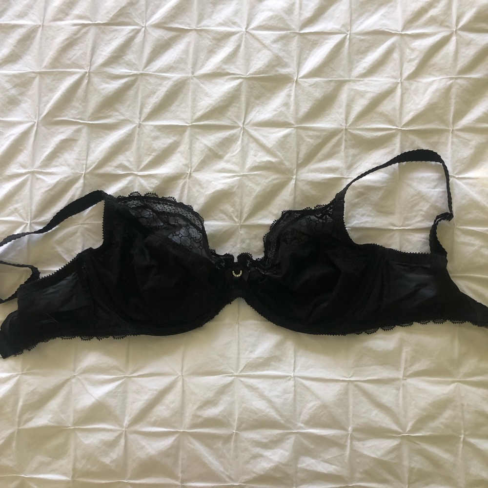 Chantelle black lace bralette with underwire